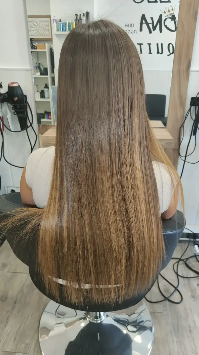 Resultado mechas largas, Sara Corona